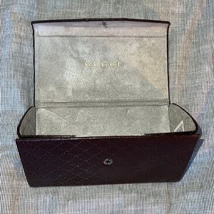 Gucci GG Embossed Glasses/Sunglass Case Holder only Collapsible One Size Genuine